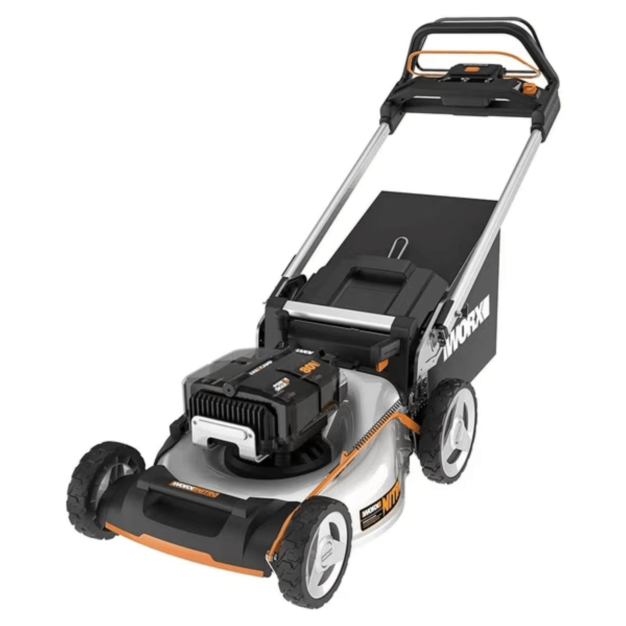 Black and White Circle Dark & Trendy Business Logo (12) WORX Nitro 80V 21" Cordless Self-Propelled Lawn Mower - Image 1