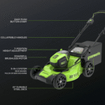 Greenworks 80V 21" Lawn Mower, 13" String Trimmer & 730 CFM Leaf Blower Kit - Image 5